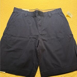 Izod Men's Dark Blue Flat Front Shorts